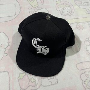 Chrome Hearts Black Embroidered Baseball Cap
